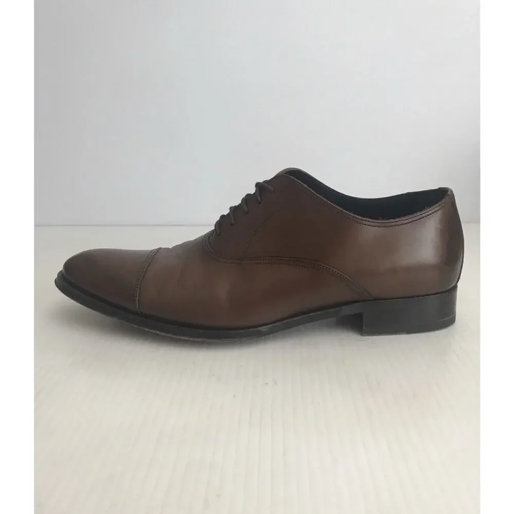 To Boot New York Adam Derrick Brown Leather Cap Toe Oxford Dress Shoes 8